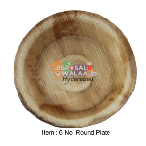 6 No  AREKA Round Plate – 50 Pcs
