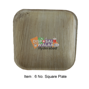 6 No AREKA Square Plate – 50 Pcs