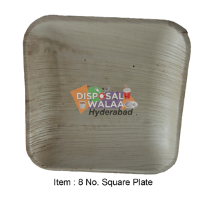 8 No  AREKA Square Plate – 50 Pcs